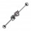 Industrial-Piercing Drachen Auge Strass Rosa
