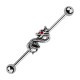 Industrial-Piercing Drachen Auge Strass Rot