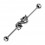 Industrial-Piercing Drachen Auge Strass Schwarz