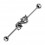 Industrial-Piercing Drachen Auge Strass Wei&szlig;