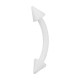 Two Spikes White Eyebrow Curved Bar Bioflex Ring
