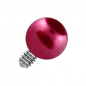Red Fake Pearl for Microdermal Piercing