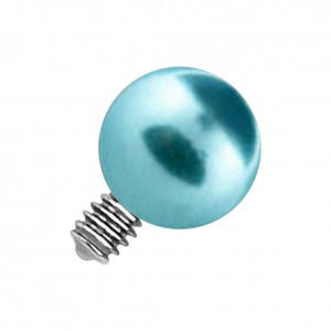 Turquoise Fake Pearl for Microdermal Piercing