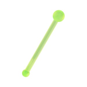 Piercing Nez Droit Pin Bioflex Flexible Boule Vert
