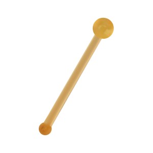 Gerader Nasenpiercing-Pin Bioflex Flexibel Kugel Orange