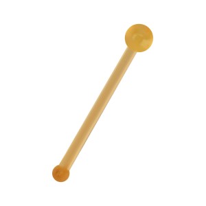 Orange Ball Flexible Bioflex Pin Straight Nose Piercing Ring