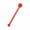 Red Ball Flexible Bioflex Pin Straight Nose Piercing Ring