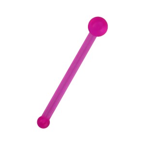 Piercing Nez Droit Pin Bioflex Flexible Boule Violet