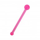 Gerader Nasenpiercing-Pin Bioflex Flexibel Kugel Rosa