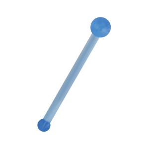 Piercing Nez Droit Pin Bioflex Flexible Boule Bleu