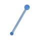 Gerader Nasenpiercing-Pin Bioflex Flexibel Kugel Blau