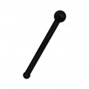 Gerader Nasenpiercing-Pin Bioflex Flexibel Kugel Schwarz