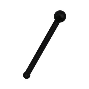 Gerader Nasenpiercing-Pin Bioflex Flexibel Kugel Schwarz