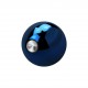 BCR-Piercing-Kugel Clipsable Eloxiert Blau