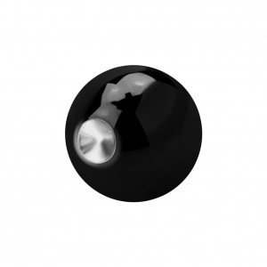BCR-Piercing-Kugel Clipsable Blackline Eloxiert Schwarz