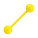 Yellow Opaque Flexible Bioflex Tongue Ring Straight Barbell