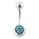 Nombril Strass Cristal Turquoise