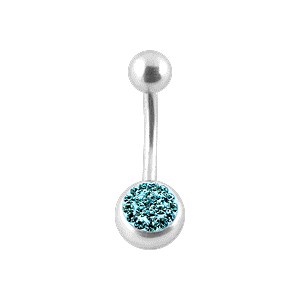 Piercing Nombril Strass Cristal Turquoise