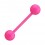 Pink Opaque Flexible Bioflex Tongue Ring Straight Barbell