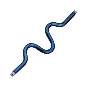 Industrial-Piercing-Stab Gewellt Eloxiert Blau