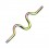 Industrial-Piercing-Stab Gewellt Eloxiert Mehrfarbig