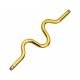 Gold Anodized Wavy Barbell Industrial Piercing Loose Bar