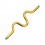 Industrial-Piercing-Stab Gewellt Eloxiert Golden