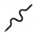 Black Anodized Wavy Barbell Industrial Piercing Loose Bar