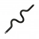 Stab Industrial-Piercing Gewellt Eloxiert Schwarz