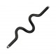Black Anodized Wavy Barbell Industrial Piercing Loose Bar