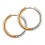 Ohrringe 316L Einfacher Ring Zweifarbig Metallisiert / Golden Rosa