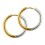 Ohrringe 316L Einfacher Ring Zweifarbig Metallisiert / Golden