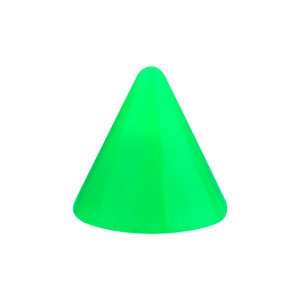 Spike de Piercing Acrílico Verde Opaco UV Sólo