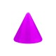 Spike de Piercing Acrílico Púrpura Opaco UV Sólo