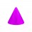 Spike de Piercing Acrílico Púrpura Opaco UV Sólo