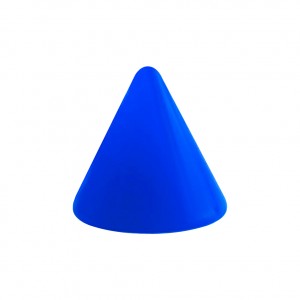 Einzelne Piercing-Spitze Acryl Dunkelblau Opak UV