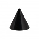 Einzelne Piercing-Spitze Acryl Schwarz Opak UV