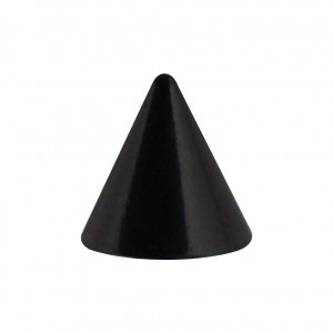 Einzelne Piercing-Spitze Acryl Schwarz Opak UV