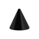 Einzelne Piercing-Spitze Acryl Schwarz Opak UV