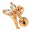 Fairy & Strass Rose Gold Anodized 316L Steel Helix/Tragus Bar