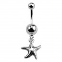 Starfish Pendant 316L Steel Belly Button Ring