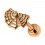 Tragus- / Helix-Piercing Stahl 316L Eloxiert Gold Rosa Spinnennetz & Strass