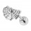Tragus- / Helix-Piercing Stahl 316L Metallisiert Spinnennetz & Strass