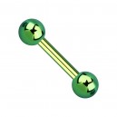Knorpel- / Helix-Piercing Titan Grad 23 Grün Kugeln