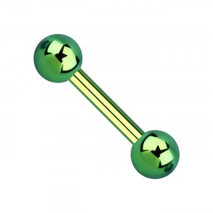 Knorpel- / Helix-Piercing Titan Grad 23 Grün Kugeln