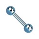 Knorpel- / Helix-Piercing Titan Grad 23 Hellblau Kugeln