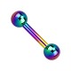 Balls Rainbow G23 Titanium Helix/Cartilage Piercing Barbell