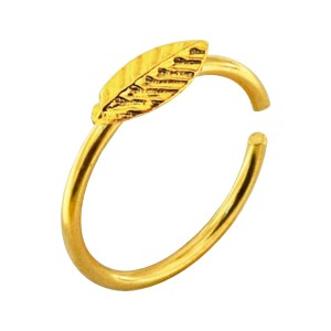 Nasenpiercing Ring Sehr Dünn Silber 925 Vergoldet Blatt