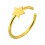 Nasenpiercing Ring Sehr Dünn Silber 925 Vergoldet Stern