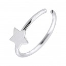 Star Metallized 925 Silver Very Thin Nose Ring Piercing